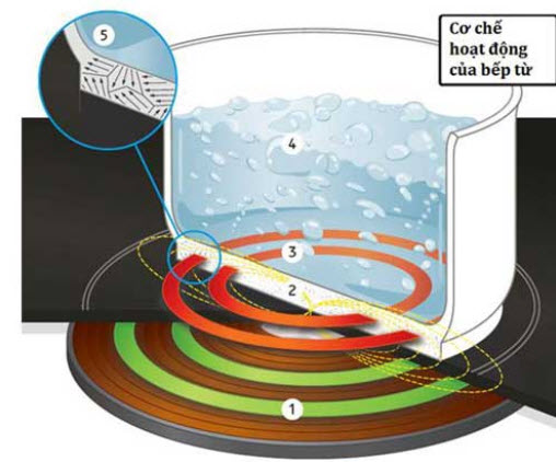 nguyên lý hoạt động của bếp từ